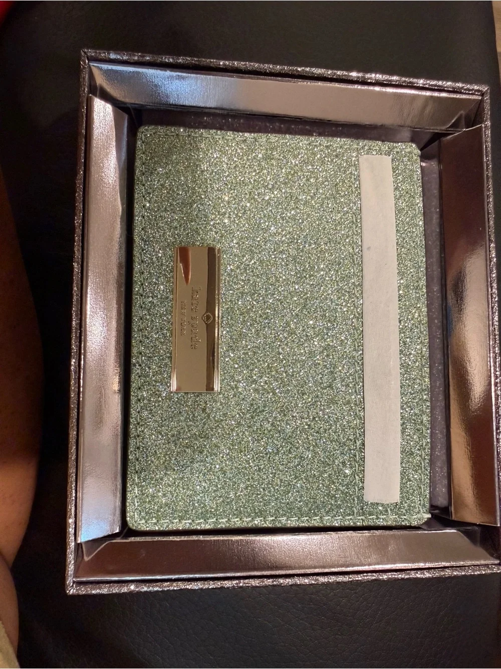 Kate Spade Glitter Card Holder NWT Full Inclusion Seawater Ocean